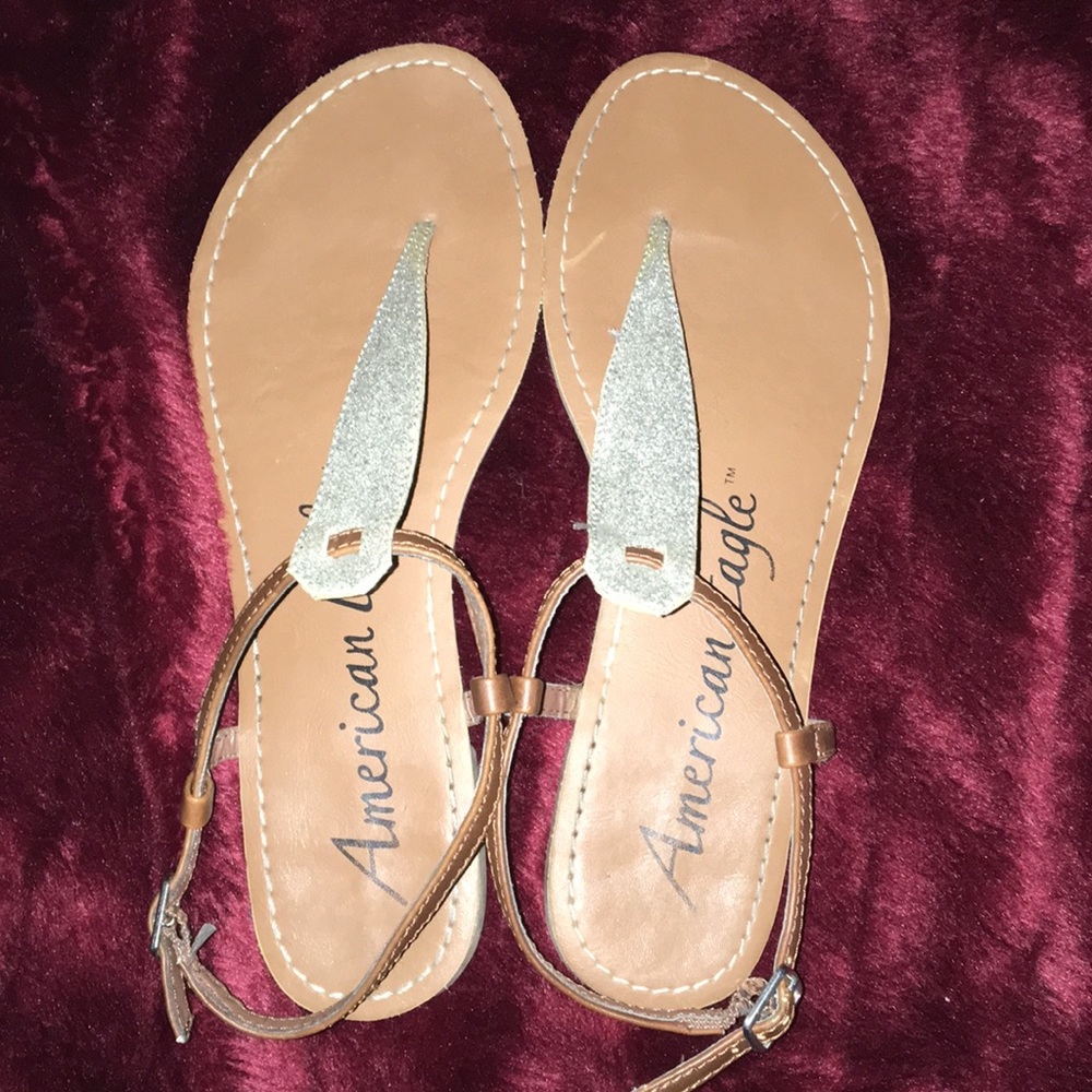 American Eagle By Payless Silver Sandals